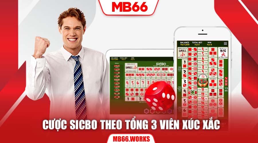 Đặt cược cho tổng 3 viên xúc xắc có cơ hội nhận thưởng cao 